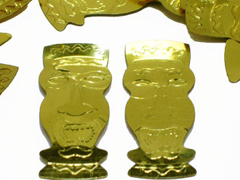 Gold Embossed Tiki Man Confetti